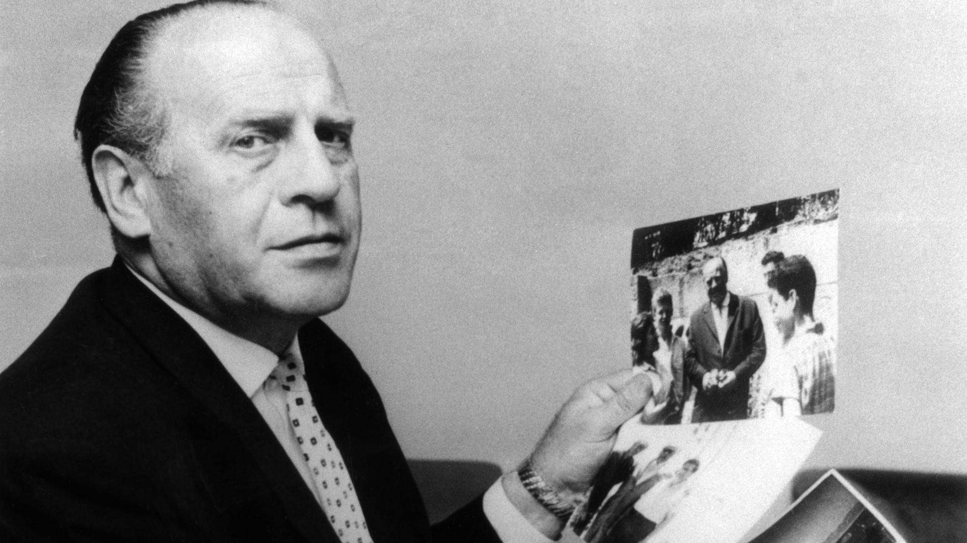 Der Fabrikant Oskar Schindler in Frankfurt am Main, 1963. Schindler rettete währende des Zweiten Weltkriegs mehr Hunderten von Juden das Leben. 