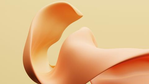 Eine organisch anmutende Welle in Orangetönen
