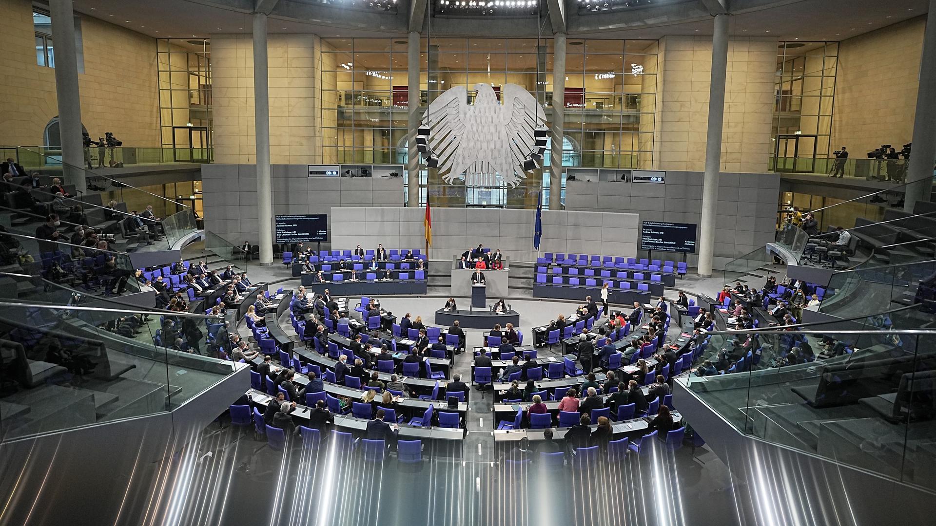 Blick in den Bundestag.
