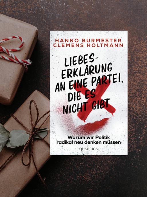 Buchcover von  Hanno Burmester, Clemens Holtmann:
"Liebeserklärung an eine Partei, die es nicht gibt", Quadriga Verlag, 2021.