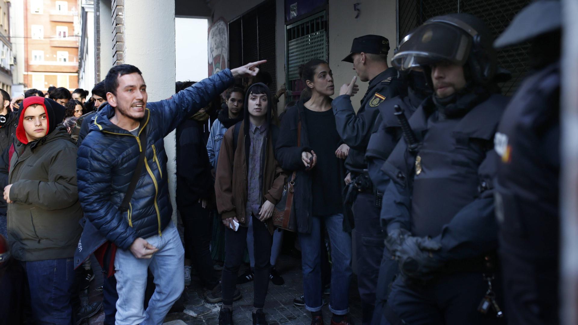 Räumung eines besetzten Hauses in Madrid 2016