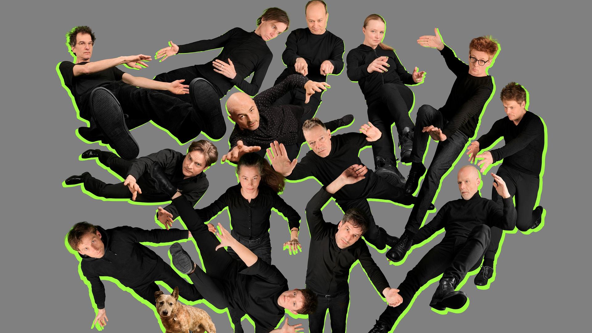 Eine Montage von Einzelbildern der Mitglieder des ensemble mosaik Eine Montage von Einzelbildern der Mitglieder des ensemble mosaik