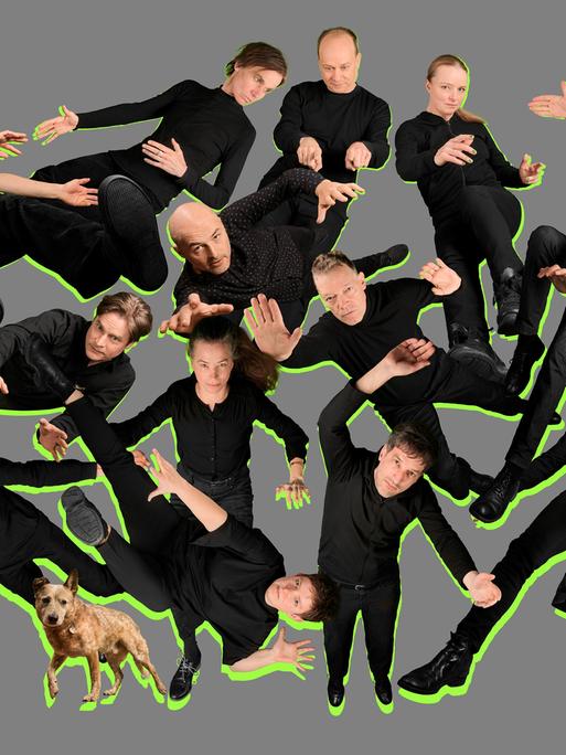 Eine Montage von Einzelbildern der Mitglieder des ensemble mosaik