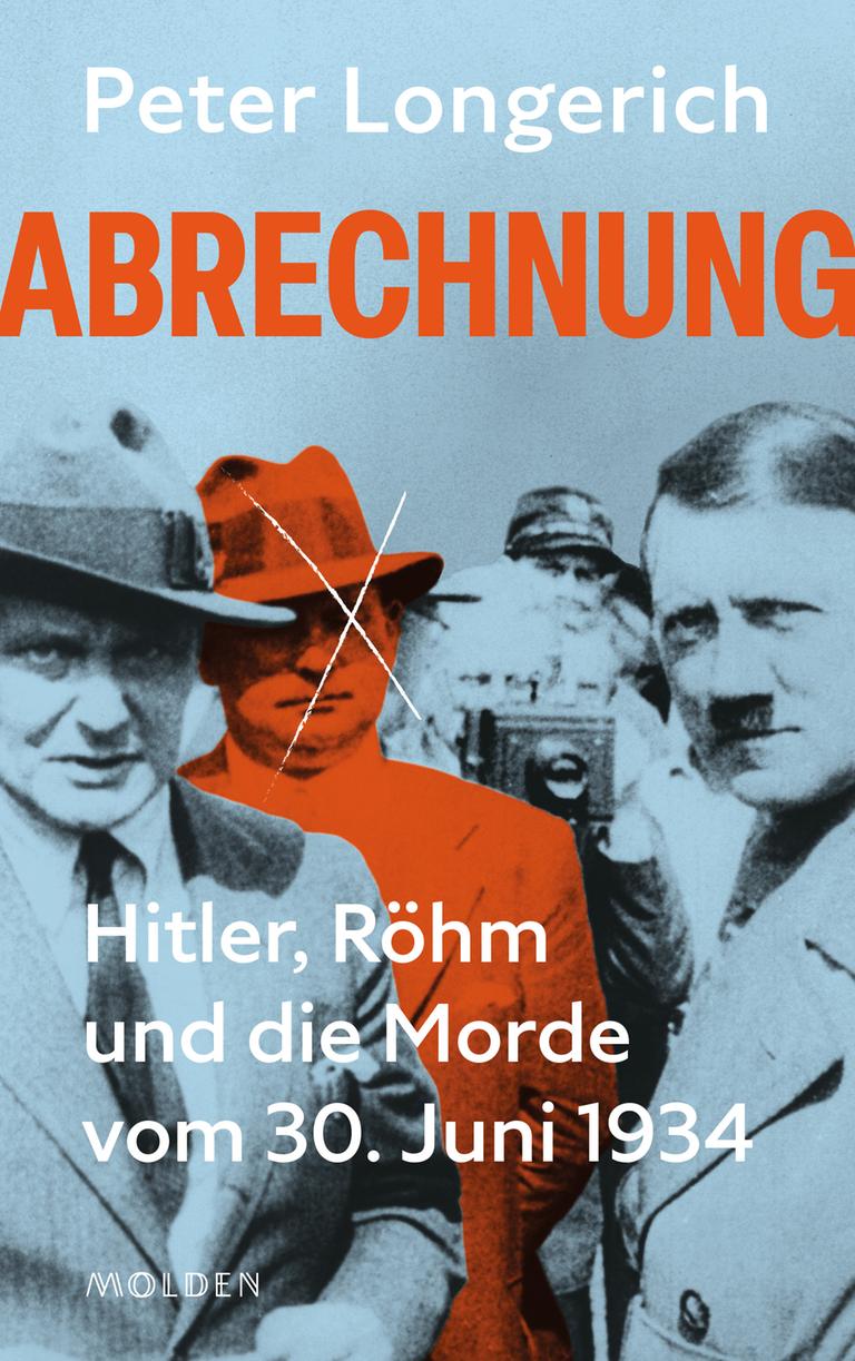 Das Buchcover zeigt NS-Führungsfiguren Göring, Röhm und Hitler und im Hintergrund einen Fotografen. Darüber der Buchtitel.