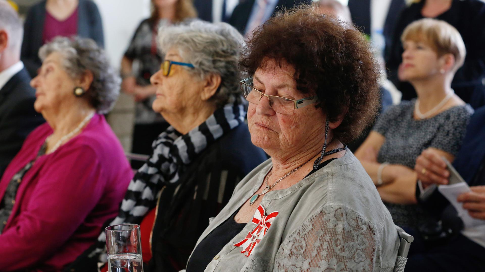 Die Holocaust-Überlebende Emmie Arbel 2018 bei einer Veranstaltung im israelischen Herzlia - zur Zeit lebt sie in der Gedenkstätte des KZ Ravensbrück.