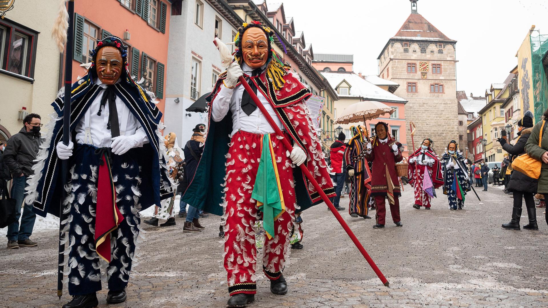 Narren bei der der schwäbisch-alemannischen Fastnacht