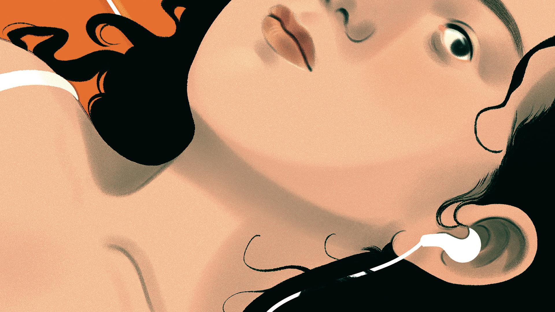 Das Cover des Comics "Kreaturen" von Bianca Bagnarelli zeigt eine junge Frau mit Kopfhörern im Ohr. Das Cover des Comics "Kreaturen" von Bianca Bagnarelli zeigt eine junge Frau mit Kopfhörern im Ohr.