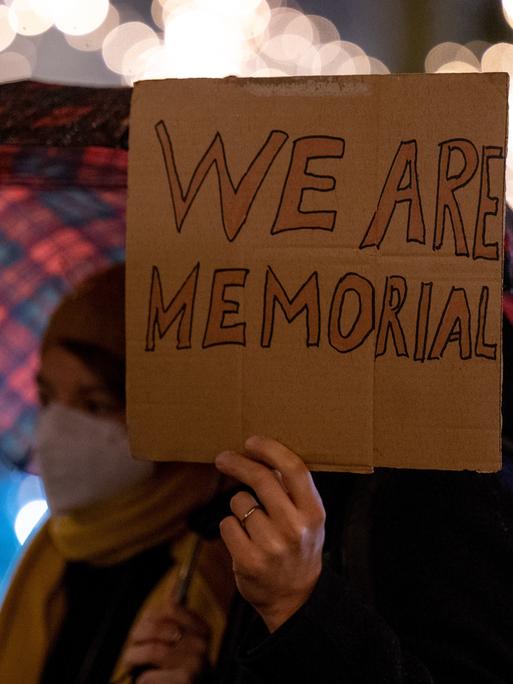Kundgebung gegen Auflösung von Memorial