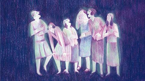 Seite 123 aus der Graphic Novel: "Radium Girls" von Cy, Carlsen Verlag 2022.