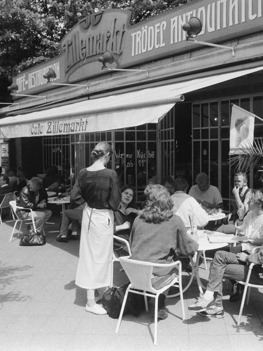 West-Berlin, 08.06.1987, Zillemarkt in der Charlottenburger Bleibtreustraße Foto.