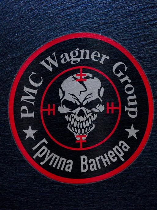 Das Logo des russischen privaten Sicherheits- und Militärunternehmens Wagner Gruppe 