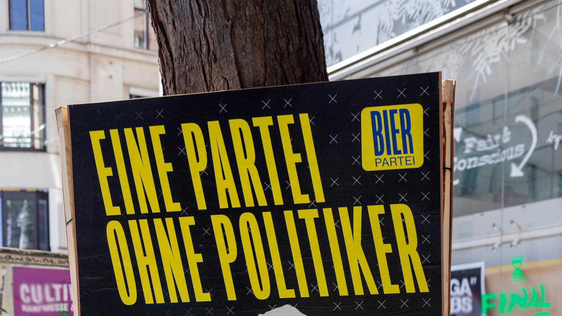 Bierpartei Plakat, Eine Partei ohne Politiker, Nationalratswahl 2024 