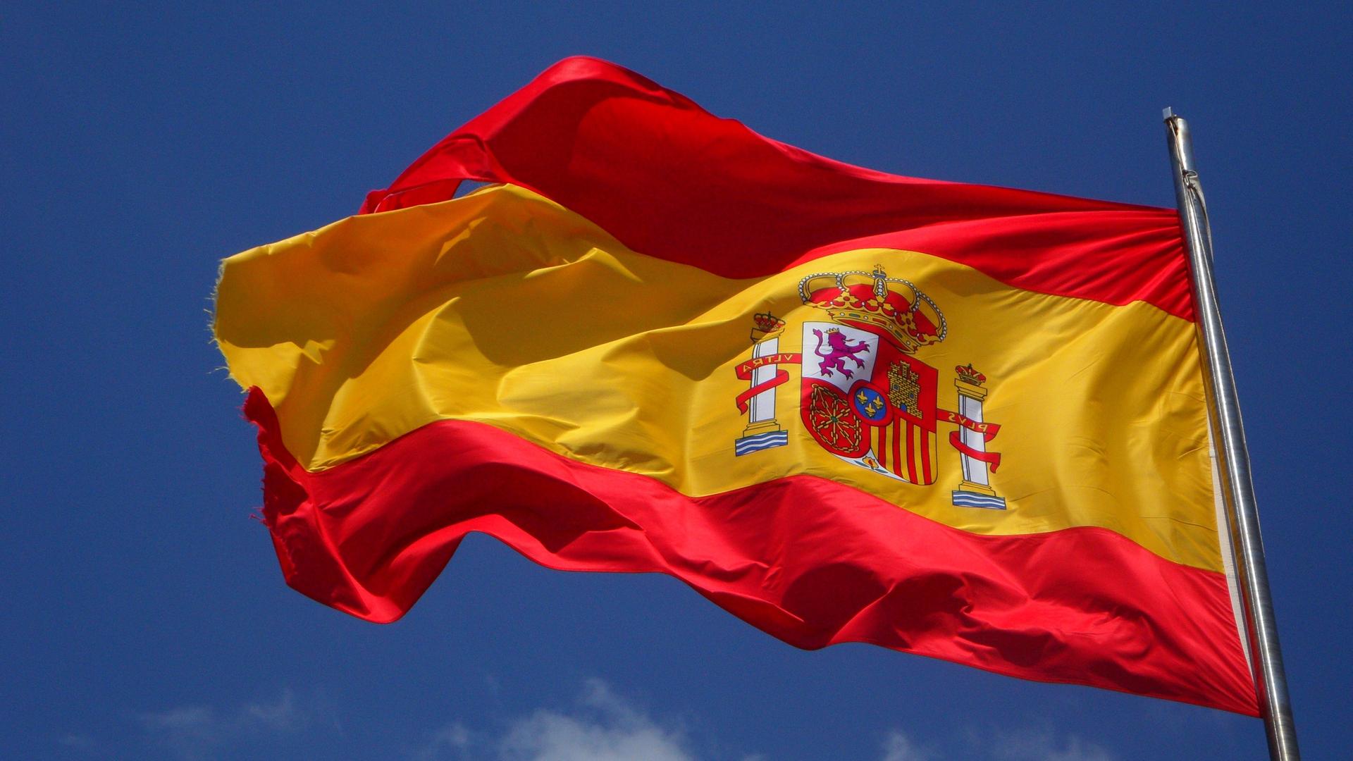 Eine Flagge des Landes Spanien
