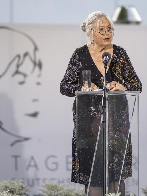  Die Eröffnungsrednerin Helga Schubert im Rahmen der Eröffnung der 50. Tage der deutschsprachigen Literatur am Mittwoch, 24. Juni 2026. Bis zum Sonntag lesen 14 Autorinnen und Autoren in Klagenfurt um die Wette.