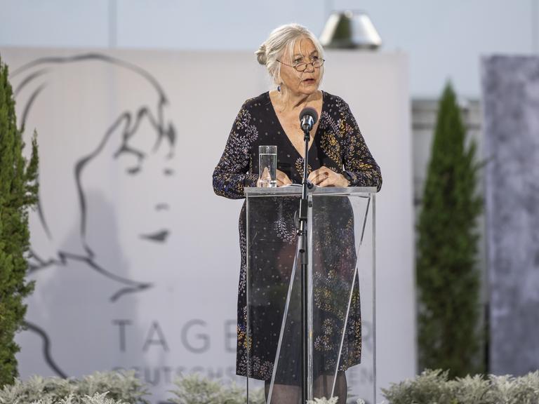  Die Eröffnungsrednerin Helga Schubert im Rahmen der Eröffnung der 50. Tage der deutschsprachigen Literatur am Mittwoch, 24. Juni 2026. Bis zum Sonntag lesen 14 Autorinnen und Autoren in Klagenfurt um die Wette.