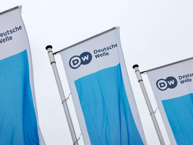 Das Logo der Deutschen Welle (DW) 