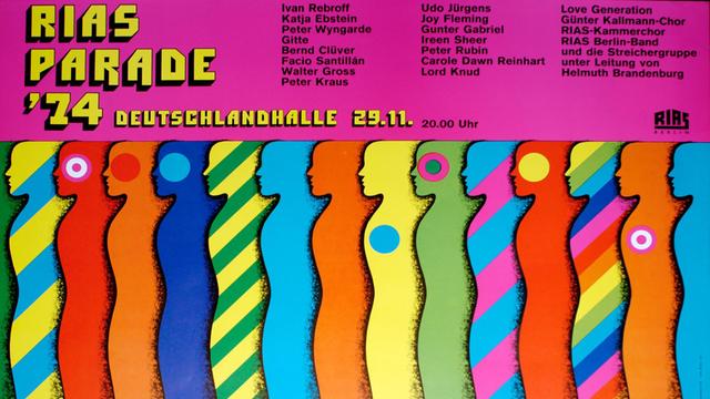 1974, RIAS-Plakat: "RIAS-Parade '74"