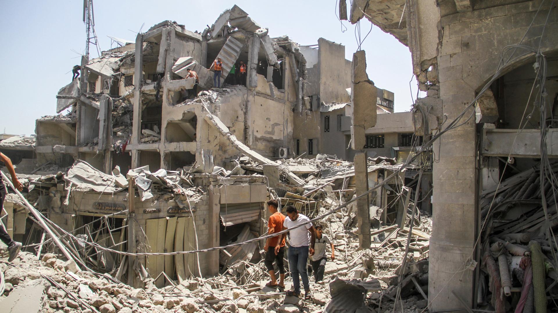 Zerstörte Gebäude in Gazastadt