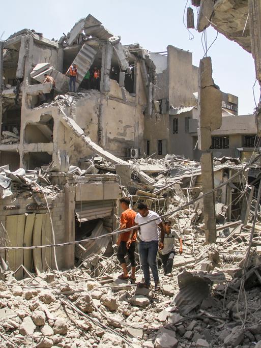 Zerstörte Gebäude in Gazastadt