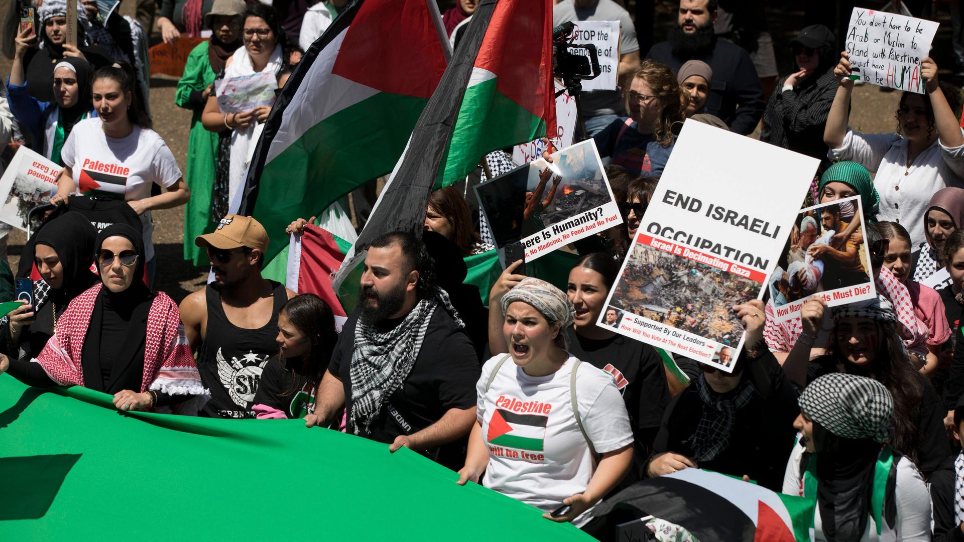 Eine pro-palästinensische Demonstration in der australischen Millionenstadt Sydney