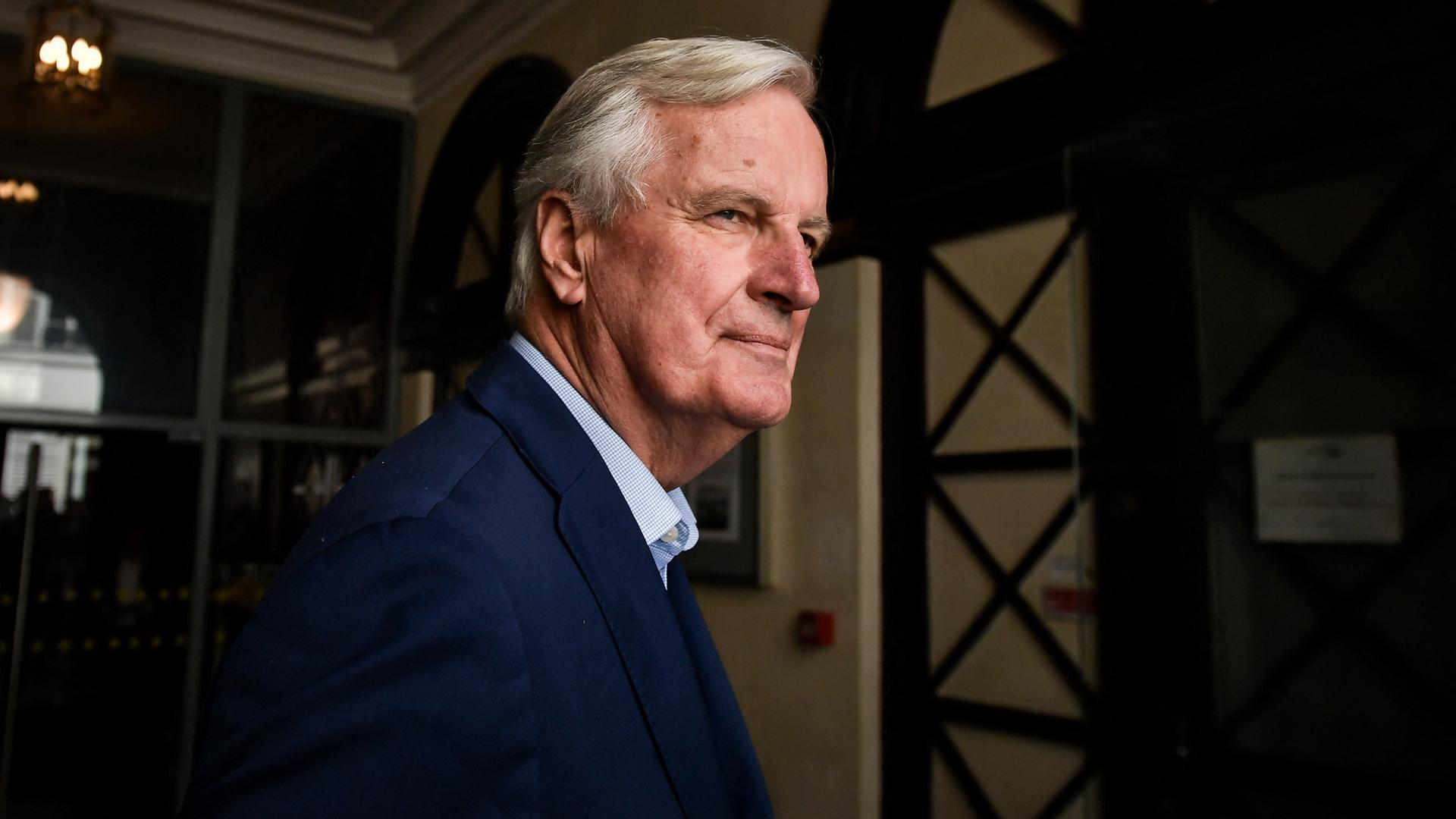 Michel Barnier im Seitenprofil