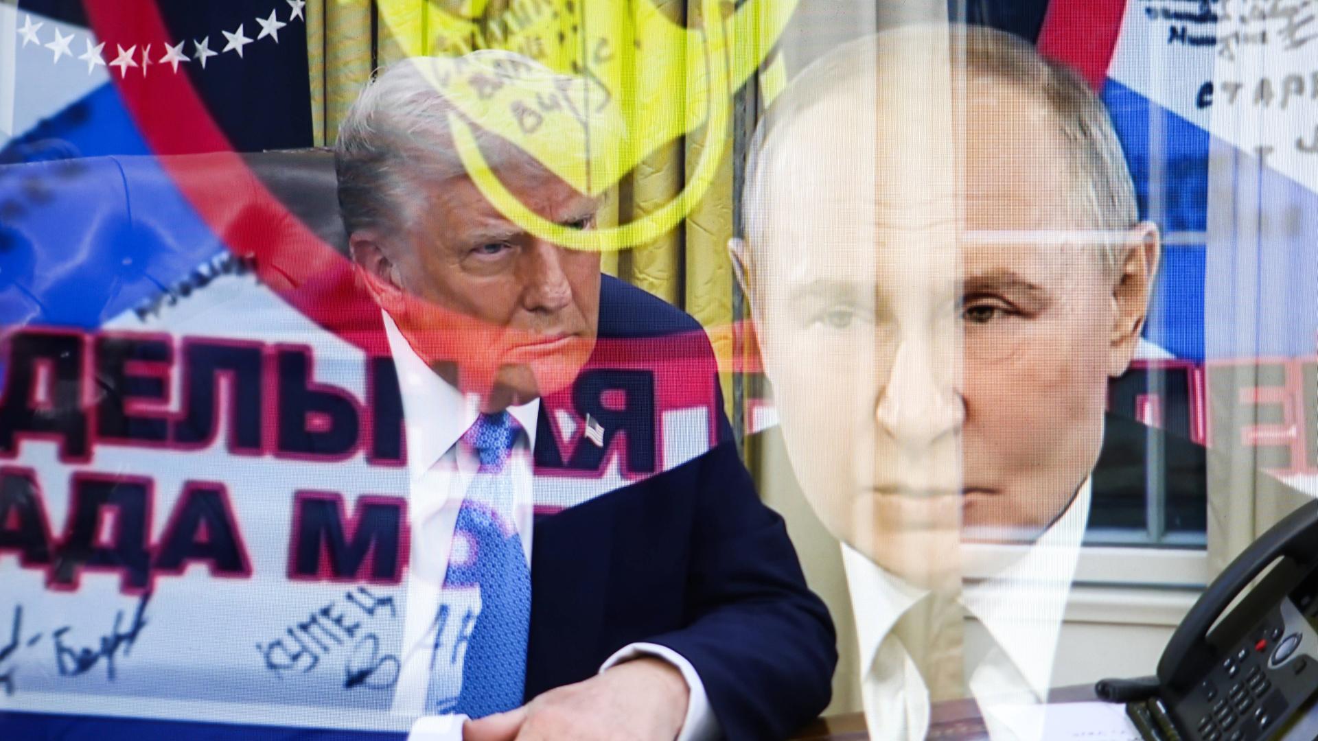 Collage: US-Präsident Donald Trump (links) und Russlands
Präsident Vladimir Putin (rechts)