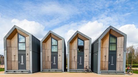 Tiny houses in den Niederlanden. Viel Holz statt Beton.