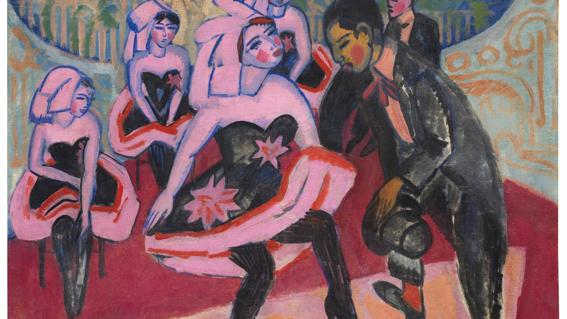 Das Bild von Ernst Ludwig Kirchner "Tanz im Varieté" aus dem Jahr 1911