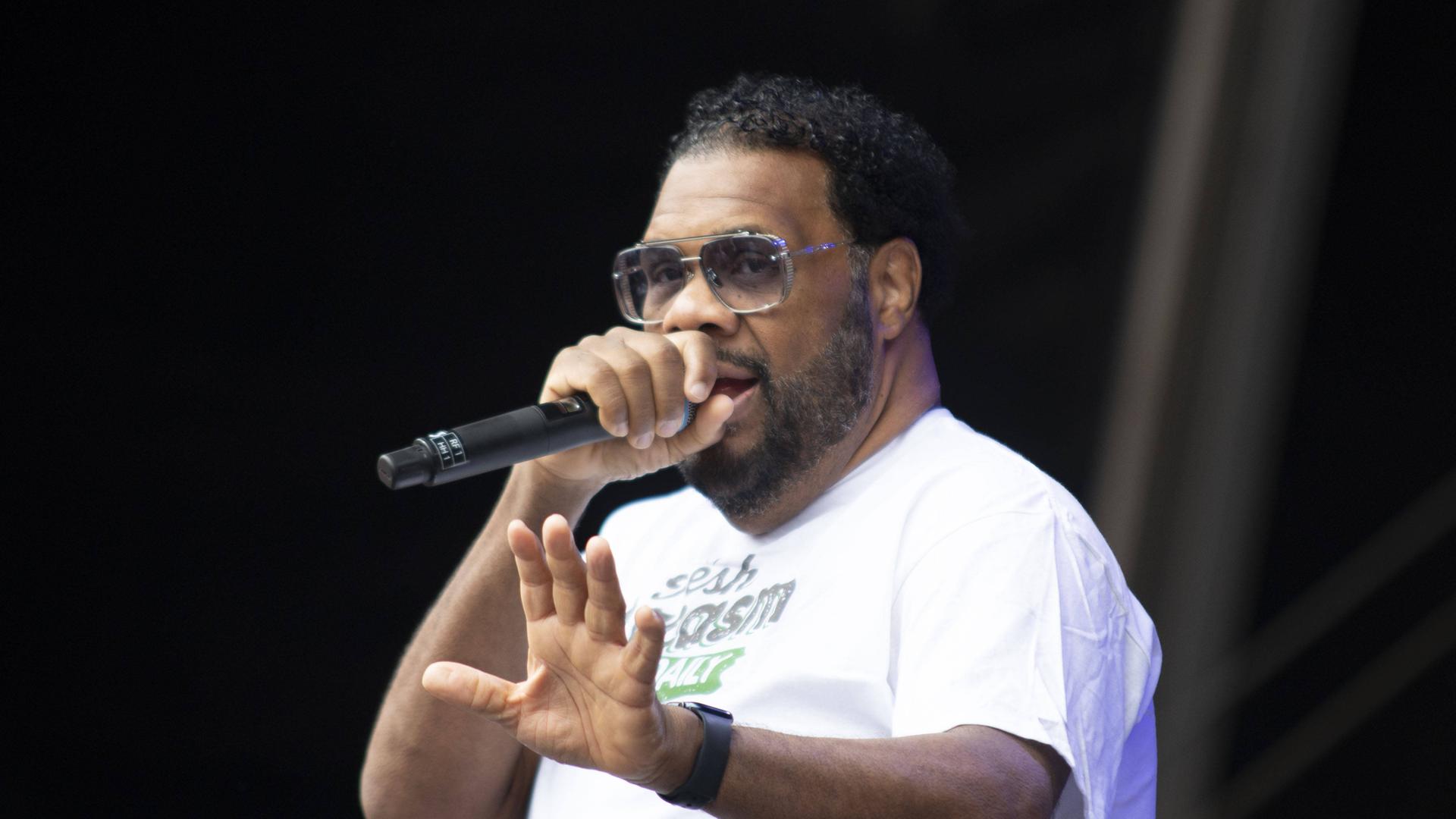 Der US-Rapper Fatman Scoop bei einem Auftritt im Juni 2024