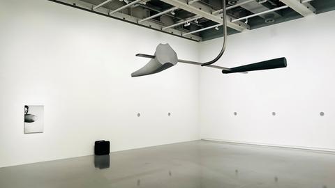 Aufnahme einer Kombination aus einer visuellen Installation samt zugehöriger Soundinstallation in einer Ausstellung. Aufnahme einer Kombination aus einer visuellen Installation samt zugehöriger Soundinstallation in einer Ausstellung.