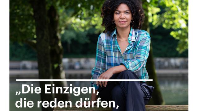 Eines der Motive aus der Deutschlandradio-Kampagne „Unabhängig. Unverzichtbar. Unverwechselbar.“ zeigt die Autorin Jackie Thomae. 