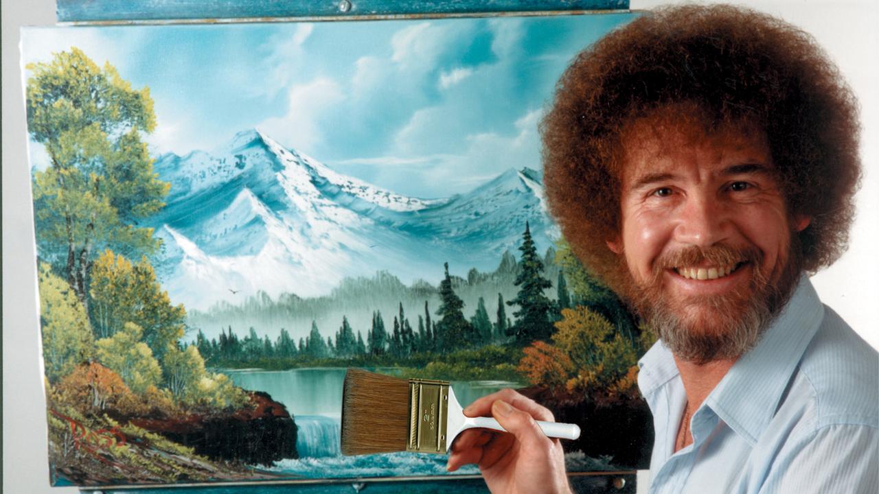 Der Künstler Bob Ross, Moderator der Serie „The Joy of Painting“