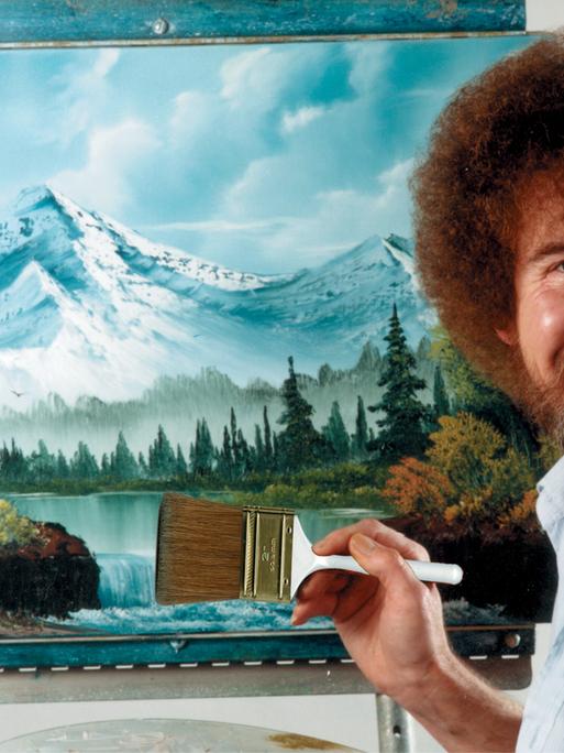 Der Künstler Bob Ross, Moderator der Serie „The Joy of Painting“