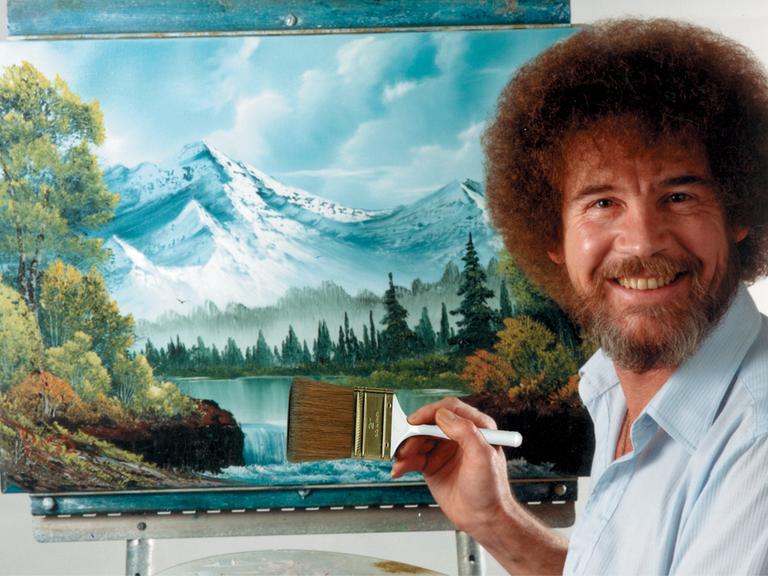 Der Künstler Bob Ross, Moderator der Serie „The Joy of Painting“