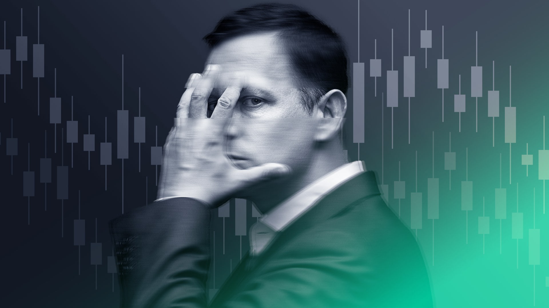 Peter Thiel hält sich eine Hand halb vor sein Gesicht