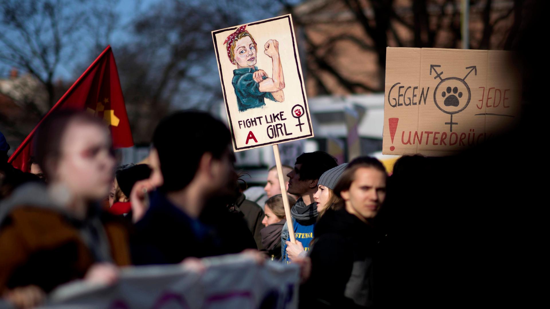 Demonstration am Weltfrauentag am 8. März in Berlin