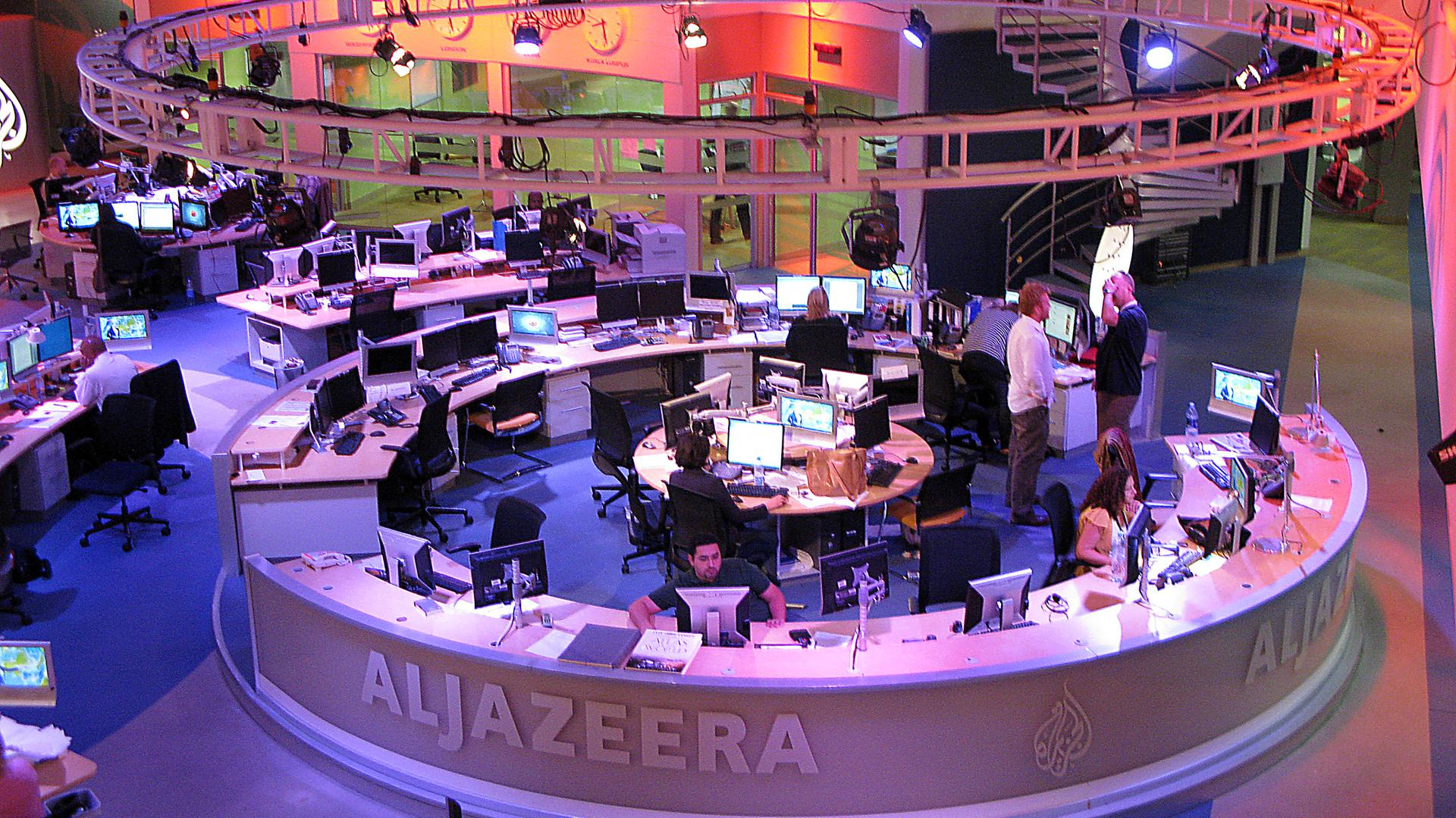 Newsroom des arabischen Fernsehsenders Al-Dschasira in Doha