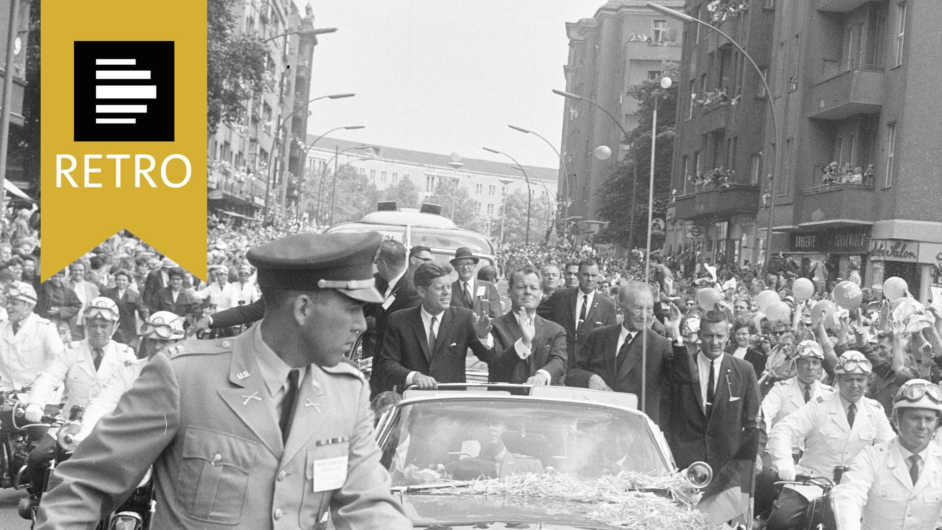 John F. Kennedy Fahrt durch Berlin