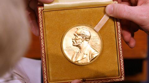 Medaille mit dem Konterfei von Alfred Nobel 