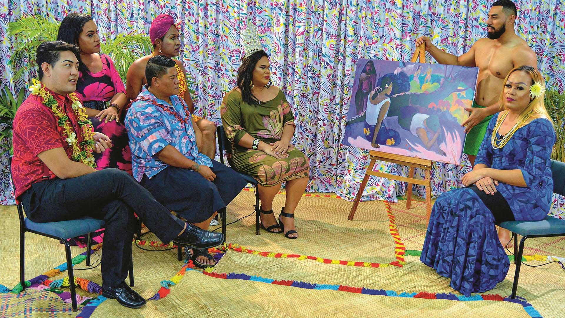Ein Bild von Paul Gauguin wird von einer queeren polynesischen Community im Fernsehen bewertet.