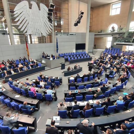 Blick ins Plenum des Deutschen Bundestag 