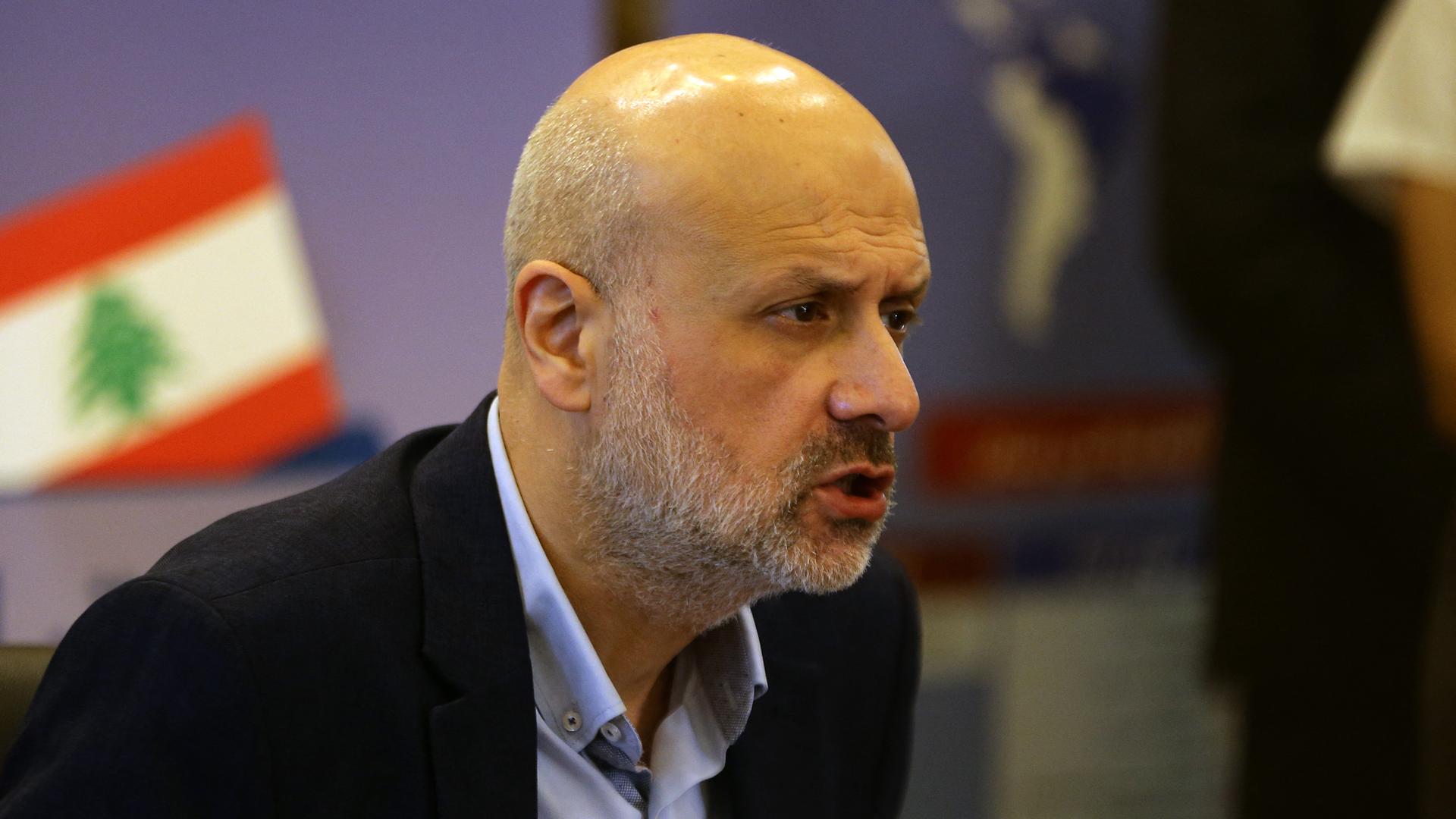 Ein Porträt des libanesischen Innenministers Mawlawi