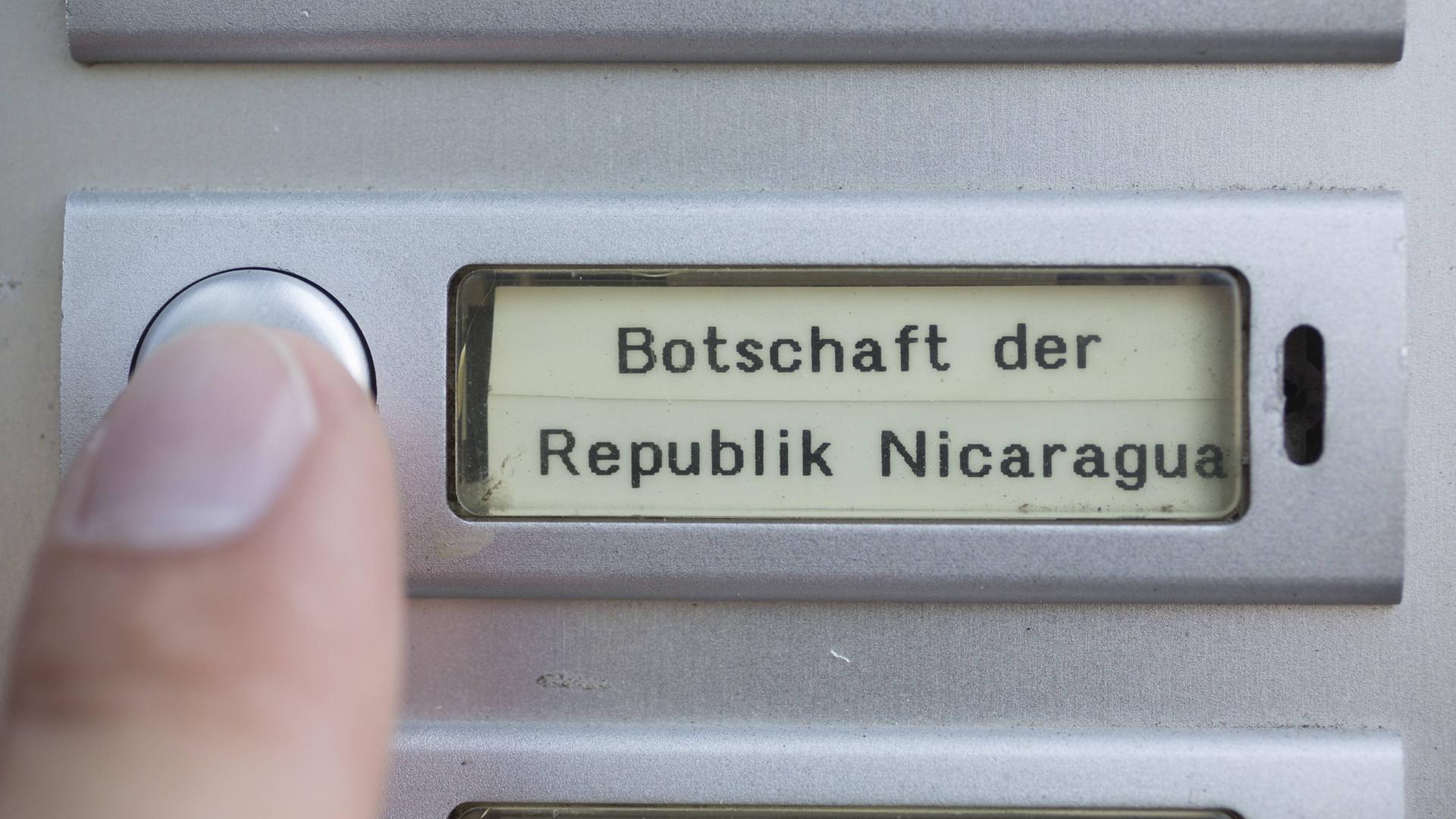 Klingel von der Botschaft der Republik Nicaragua in Berlin (Archivbild aus dem Jahr 2013)