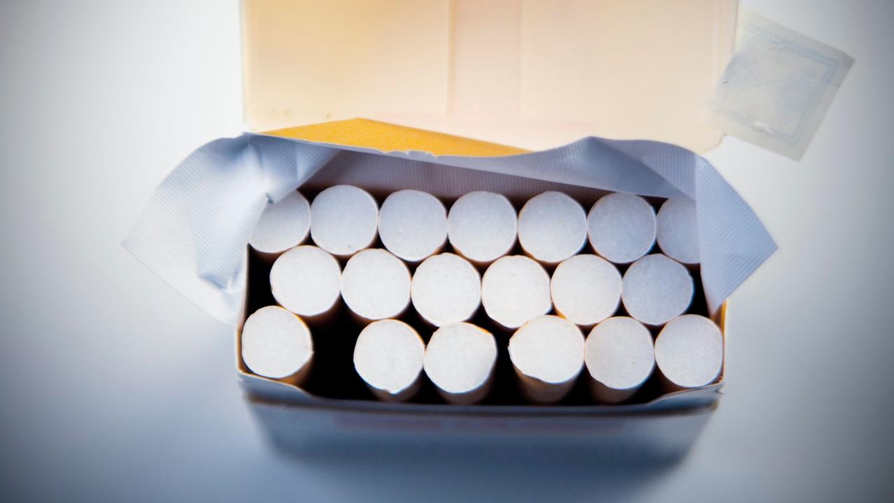 Eine offene Zigarettenpackung