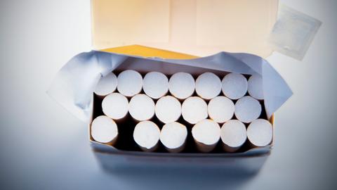 Offene Zigarettenpackung