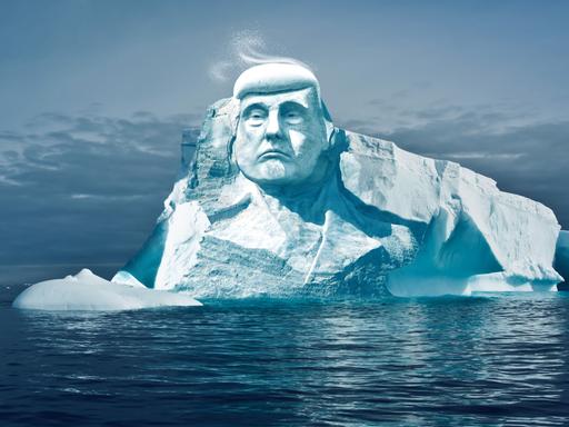 Wird das Abbild von Donald Trumps Gesicht auf einem arktischen Eisberg schmelzen oder tausend Jahre überdauern? Das "Projekt Trumpmore" will den Klimawandel auf monumentale Weise veranschaulichen.