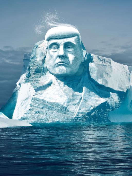 Wird das Abbild von Donald Trumps Gesicht auf einem arktischen Eisberg schmelzen oder tausend Jahre überdauern? Das "Projekt Trumpmore" will den Klimawandel auf monumentale Weise veranschaulichen.