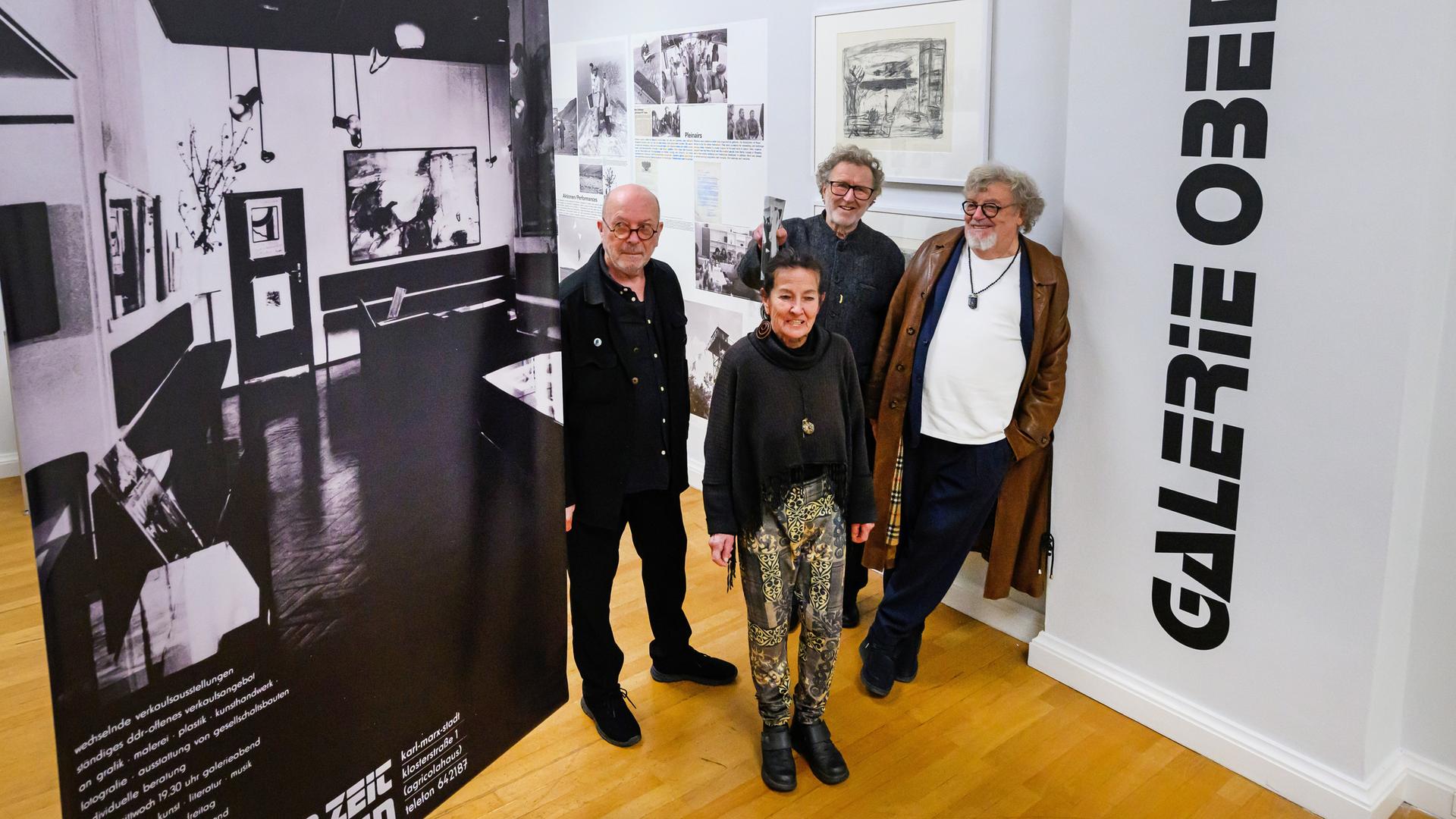 Künstlergruppe „Clara Mosch“: Thomas Ranft (v.l.), Dagmar Ranft-Schinke, Michael Morgner und Gregor-Torsten Kozik