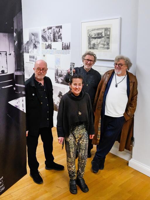 Künstlergruppe „Clara Mosch“: Thomas Ranft (v.l.), Dagmar Ranft-Schinke, Michael Morgner und Gregor-Torsten Kozik