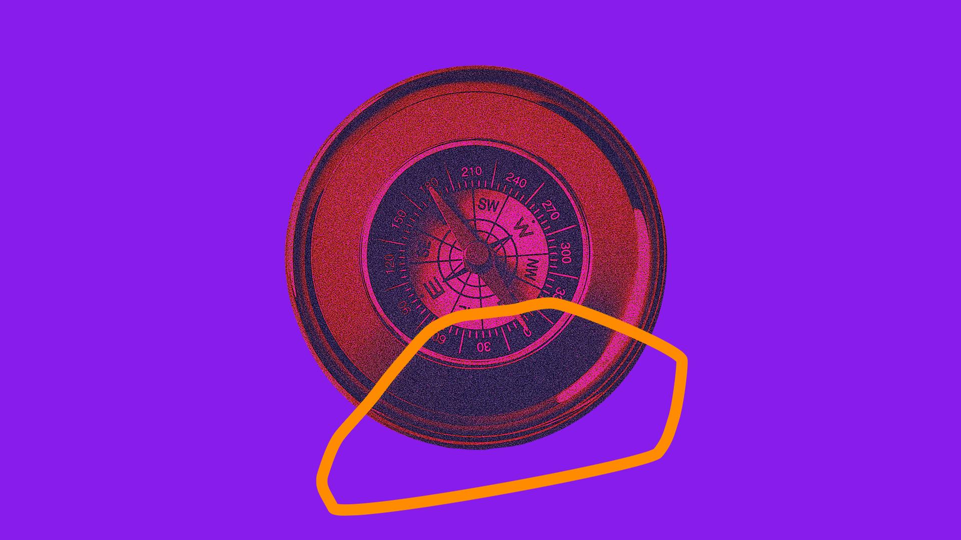 Grafische Darstellung eines Kompasses 